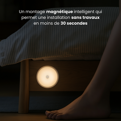 Lampe LED à Détecteur de Mouvement - Fixation Magnétique